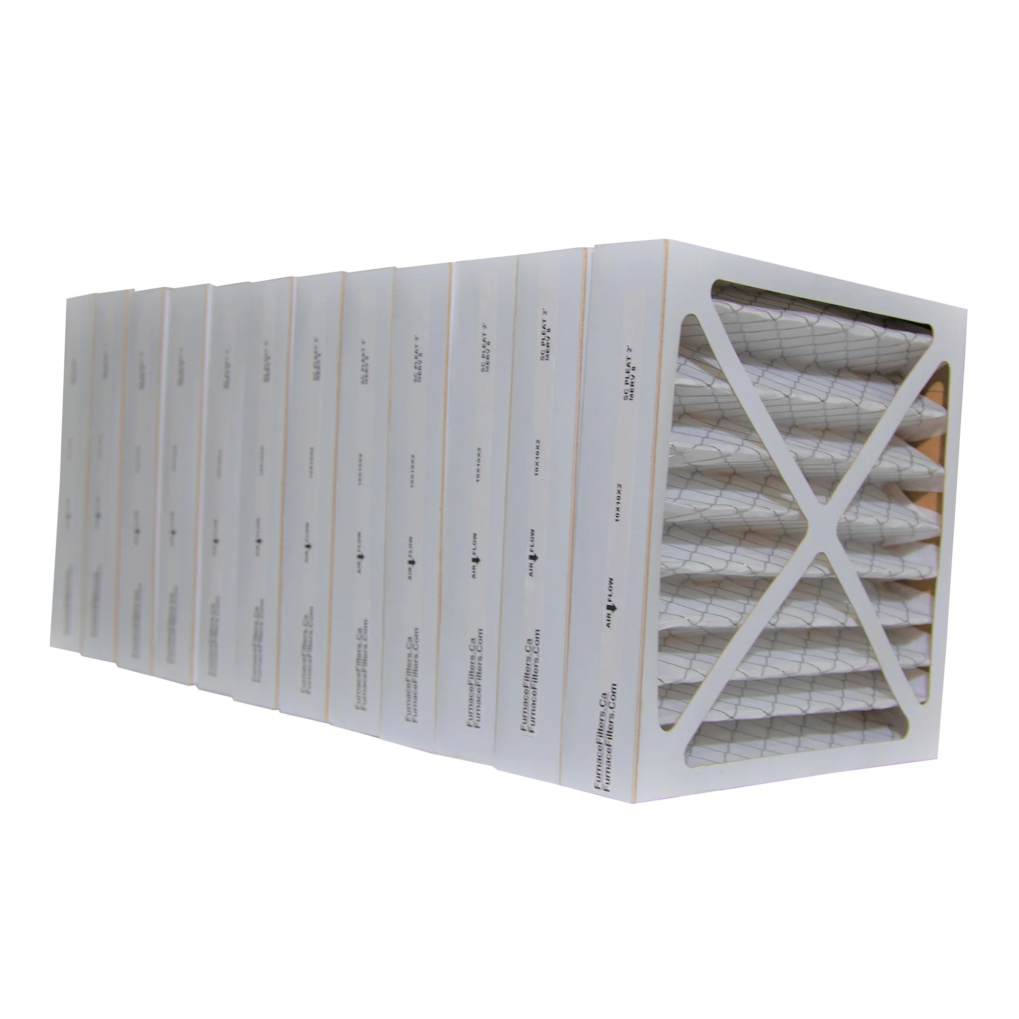 10x10x2 Furnace Filter MERV 8 Pleated Filters. Case of 12.
