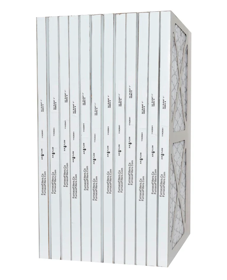 11x20x1 Furnace Filter MERV 8 Pleated Filters. Case of 12