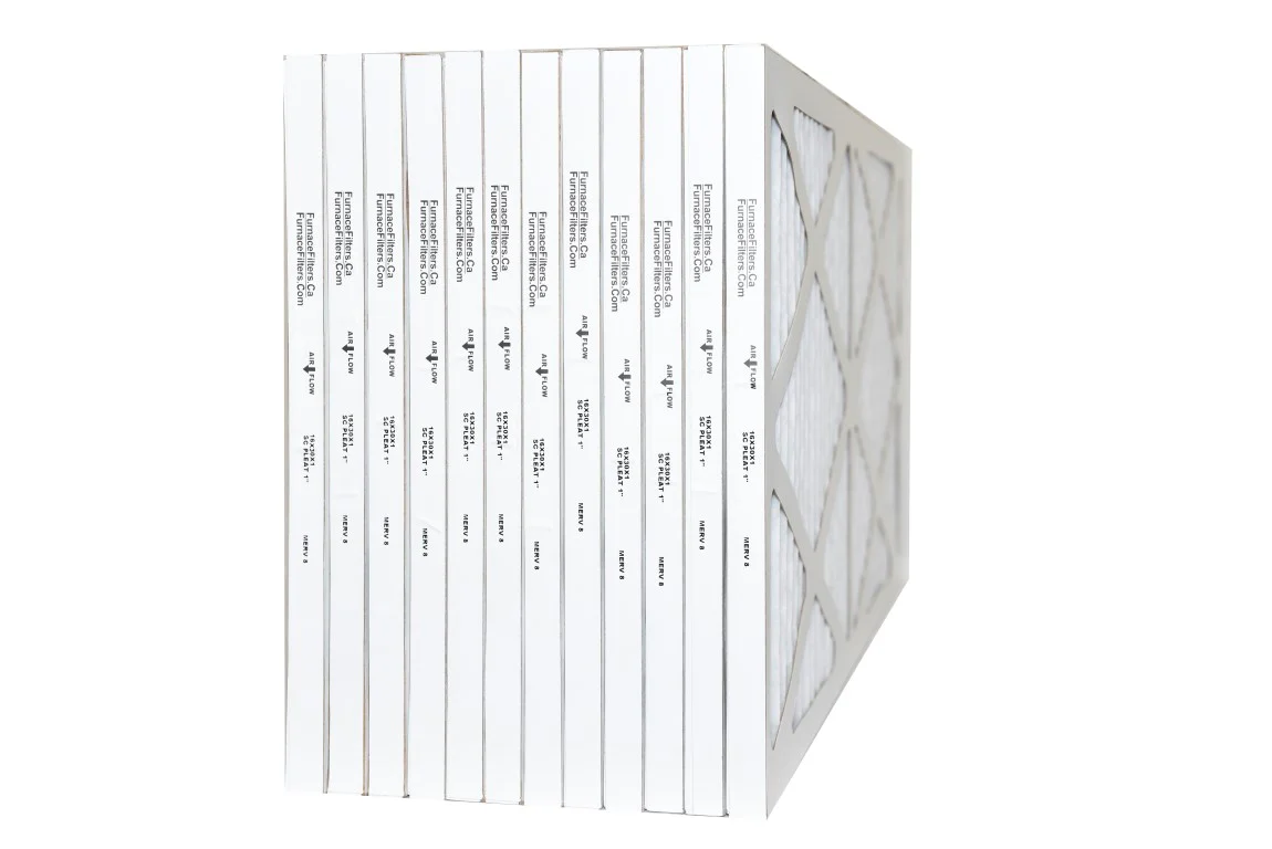 16x30x1 Furnace Filter MERV 8 Pleated Filters. Case of 12