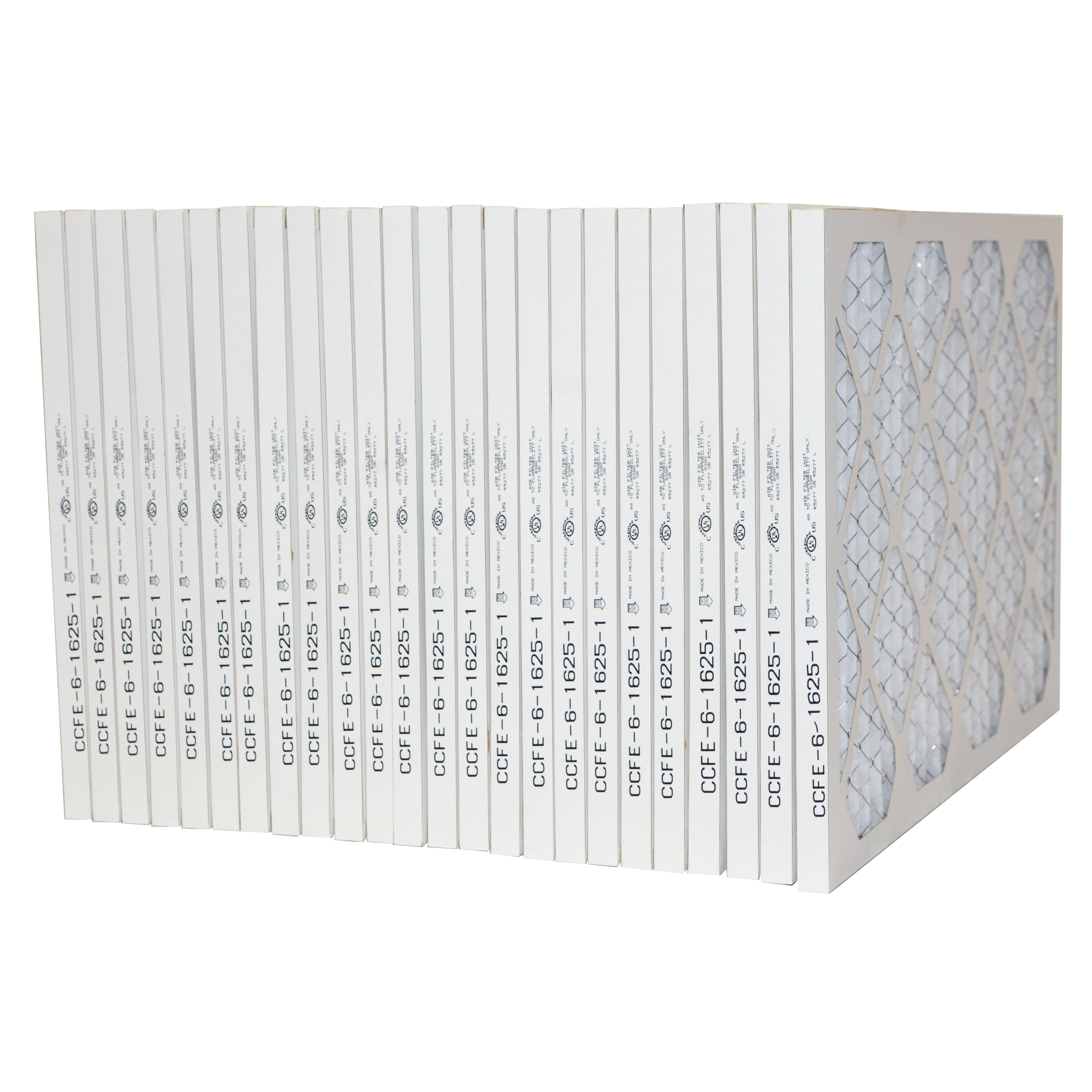 16x25x1 Furnace Filter MERV 6 Pleated Filters. Case of 24