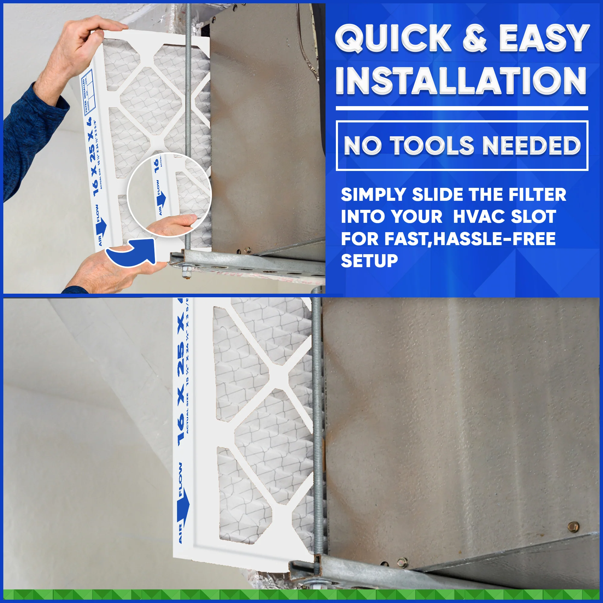 16x25x4 MERV 11 Furnace and A/C Air Filter. Compatible with 3M 16x25x4. Actual/Exact Size 15 1/2 x 24 1/2 x 3 5/8. Case of 4 - Image 6