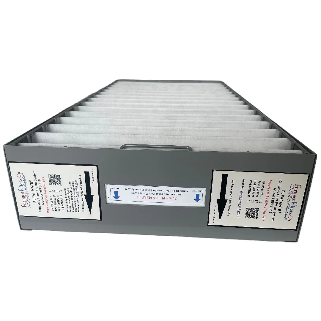 M1-1056 Reusable Filter Frame System. Actual Size 15 3/8 x 25 1/2 x 5 1/4. Includes Lifetime Reusable Frame MODEL # RFFS 816 and 6 Replacement Filters PART # PP-816 MERV 11. - Image 2