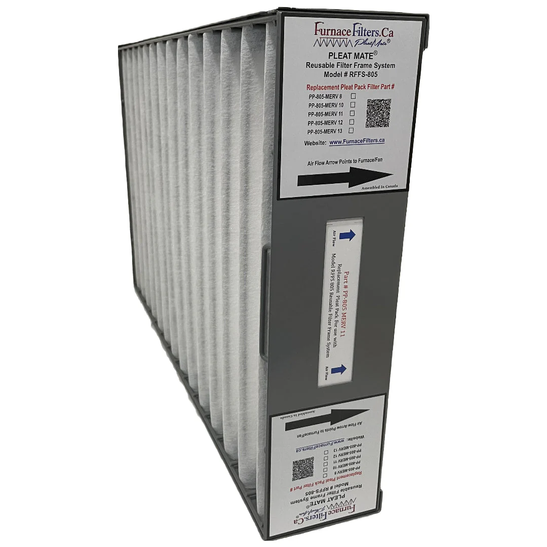 Electro-Air MFH-1625-4 / AMP-11-1625-4H Reusable Filter Frame System Kit - Includes Lifetime Reusable Frame MODEL # RFFS 805 and 6 Replacement Filters PART # PP-805 MERV 11 - Image 3