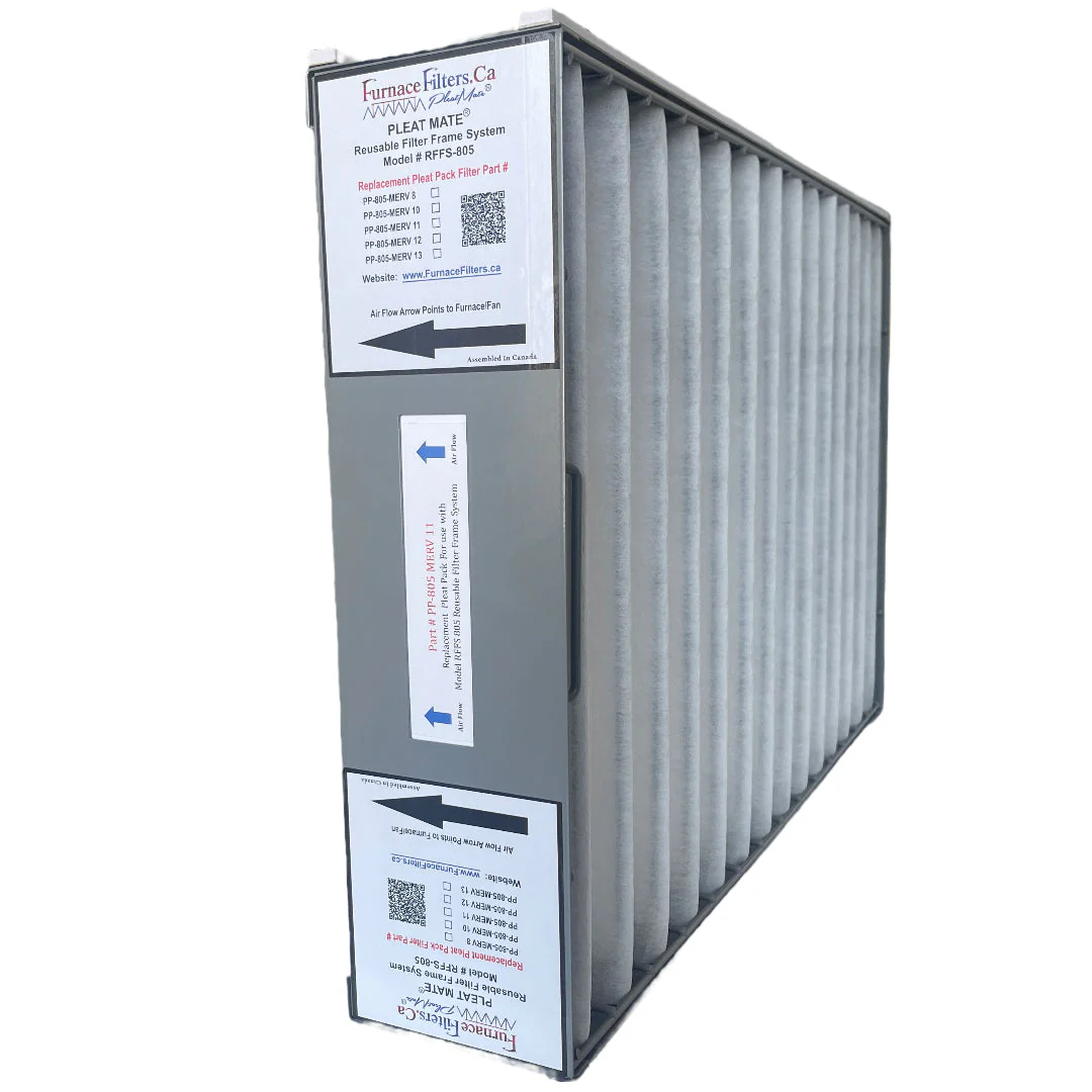 Honeywell 16x25x4 FC100A1029 Reusable Filter Frame System Kit - Includes Lifetime Reusable Frame MODEL # RFFS 805 and 6 Replacement Filters PART # PP-805 MERV 11 - Image 3