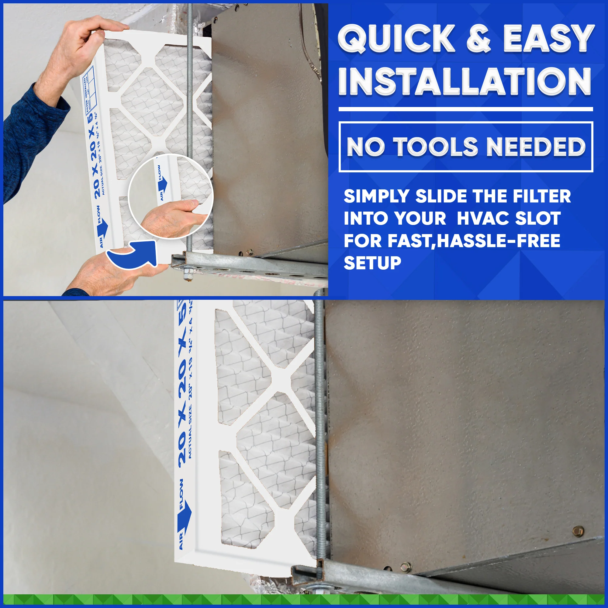Generic Honeywell 20x20x4 Furnace Filter Model # FC100A1011 MERV 13. Actual Size 19 15/16" x 19 3/4" x 4 3/8." Case of 3 - Image 4