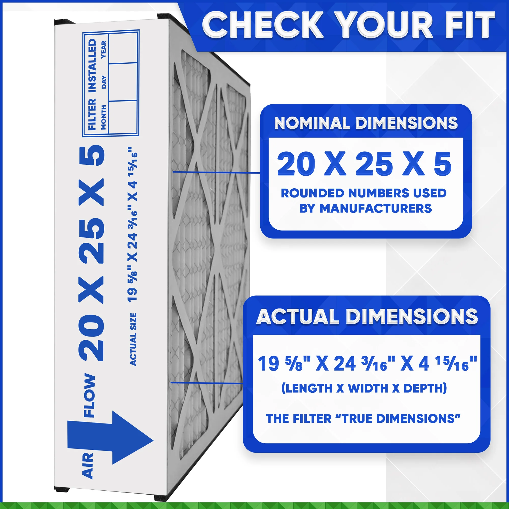 ReservePro 4501 Furnace Filter MERV 10 GF 4551 Mac 2000 Replacement 20x25x5. Case of 3 Made in Canada by Furnace Filters.Ca - Image 2