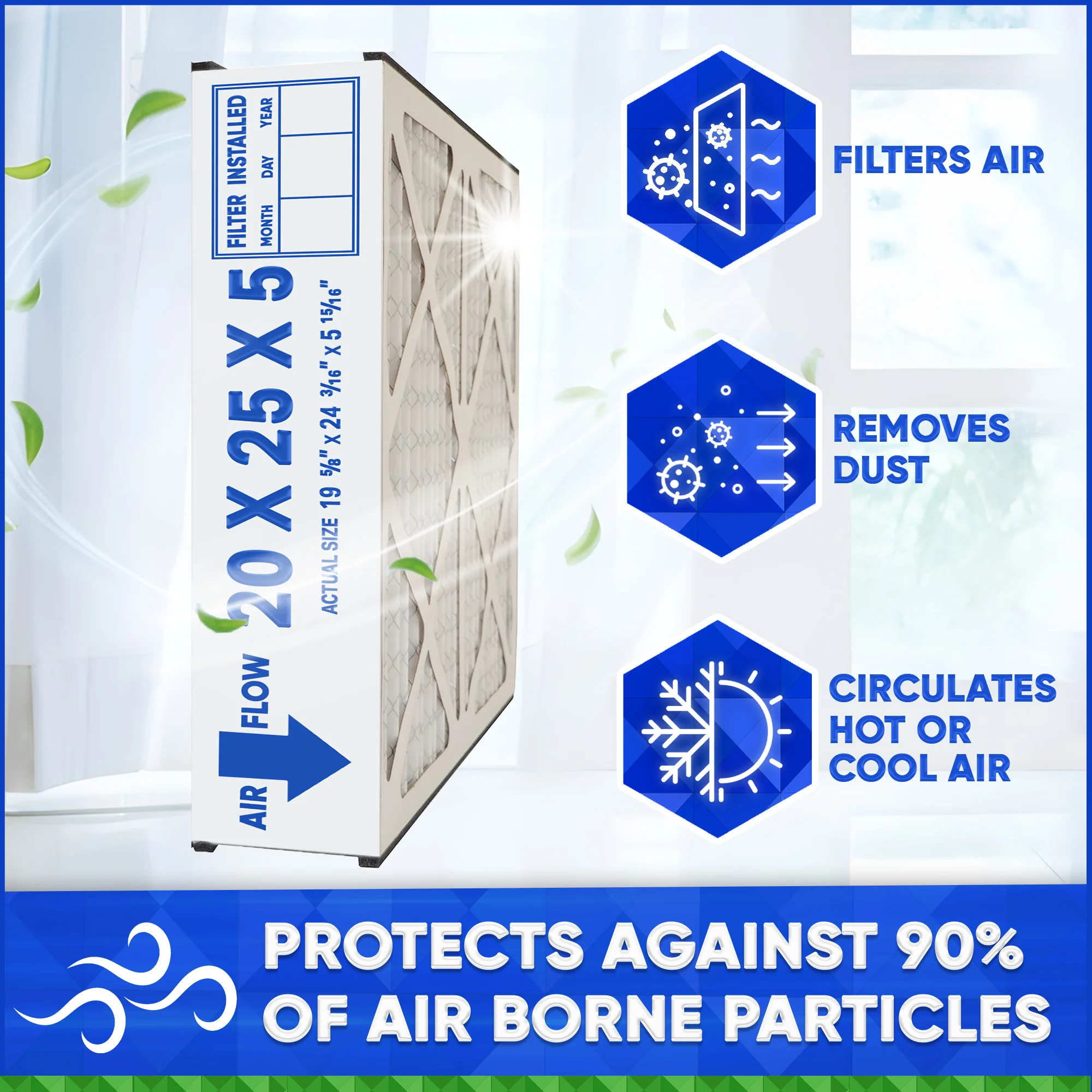 ReservePro 4501 Furnace Filter MERV 10 GF 4551 Mac 2000 Replacement 20x25x5. Case of 3 Made in Canada by Furnace Filters.Ca - Image 3