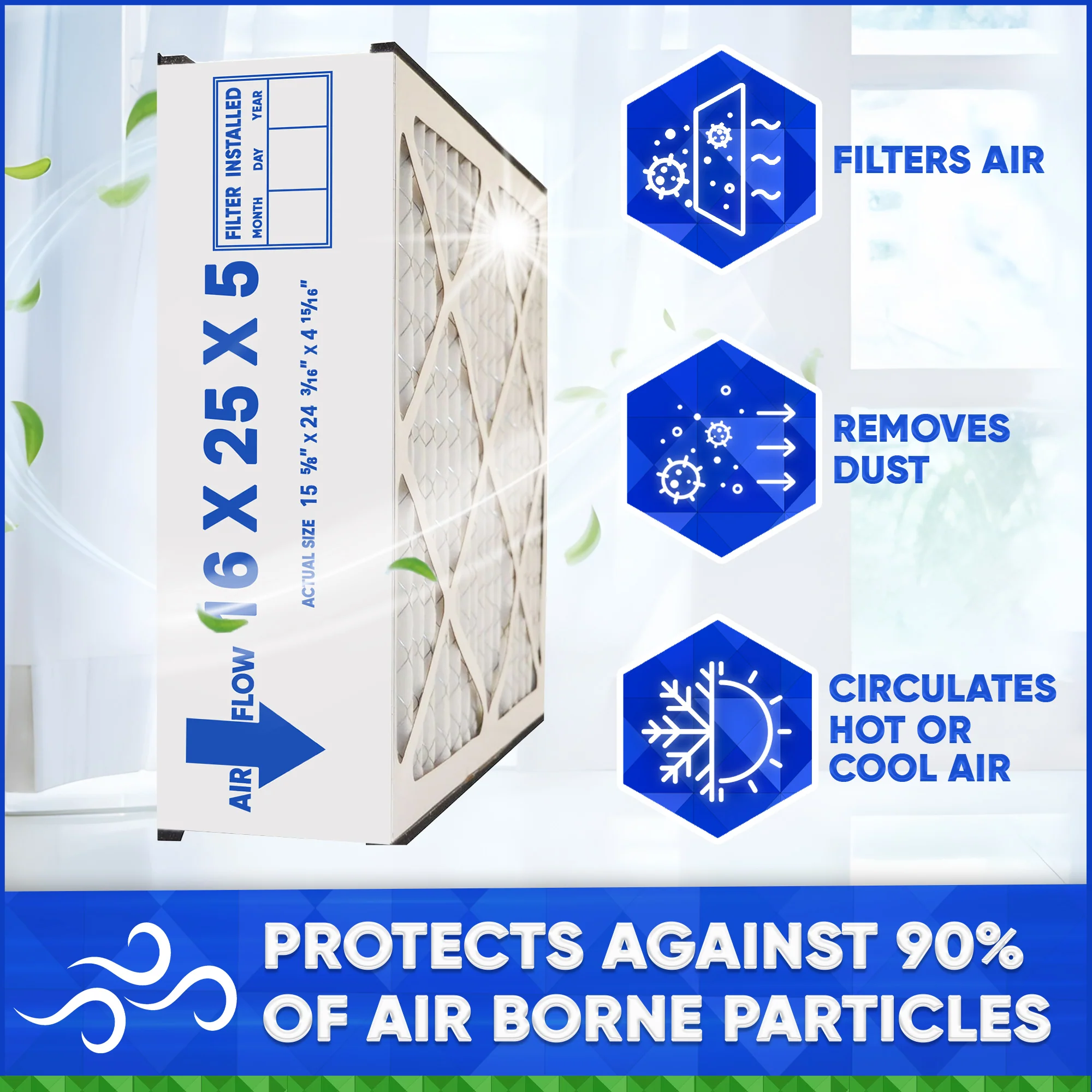 ReservePro 16x25x5 GF 4511 / 4541 16x25x5 MERV 13 for Mac 1400 Air Cleaners. Case of 3. Made by Furnace Filters.Ca - Image 3