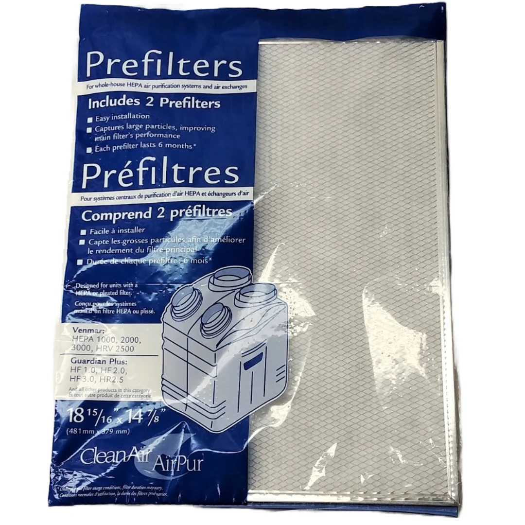 Venmar 05123 HRV Air Exchanger Prefilter Kit - Size : 19 x 15 Inches - Set of 2 - Image 2