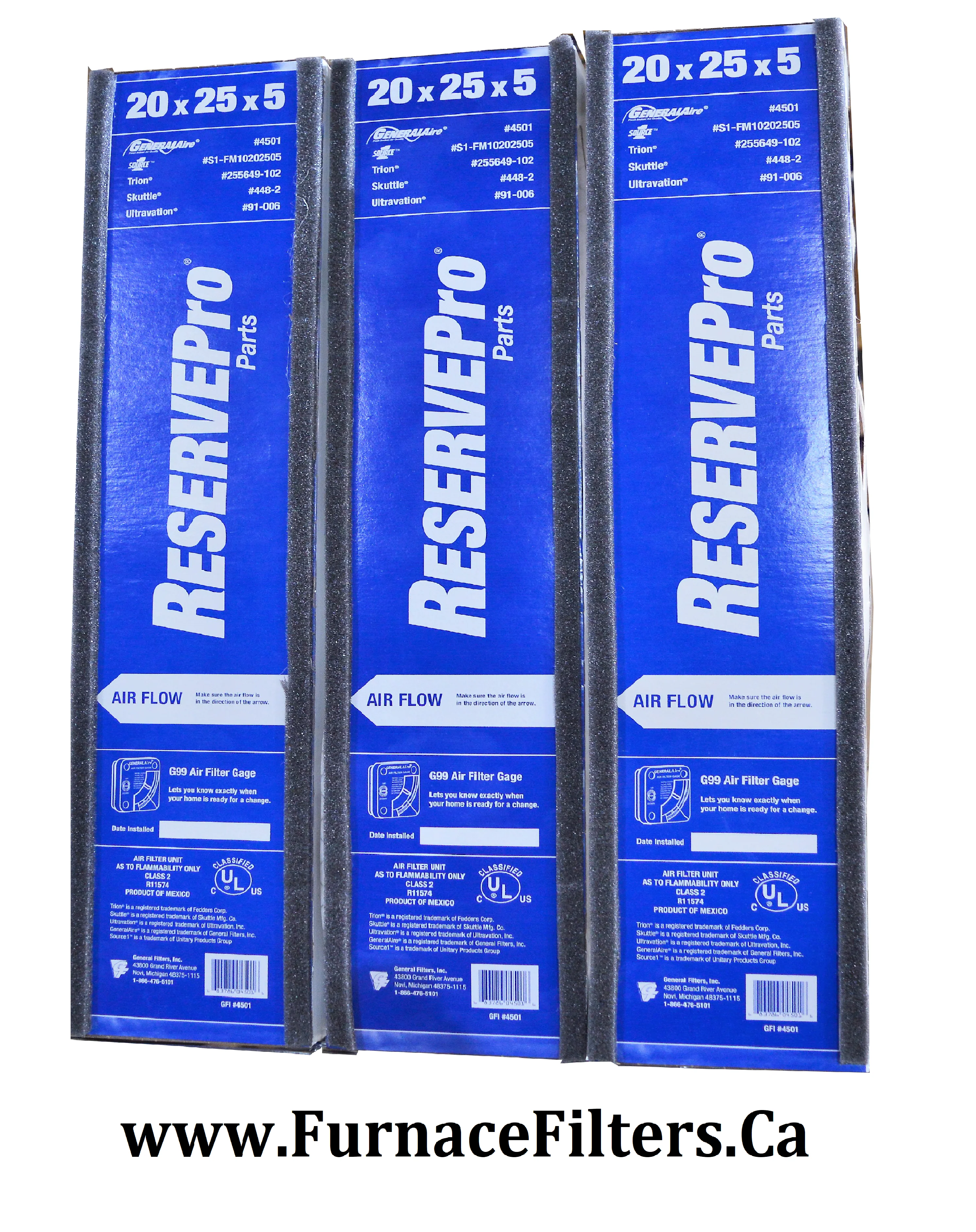 York 20 x 25 x 5 Part No. MAC10202505 Replacement Filters. Package of 3 - Image 3