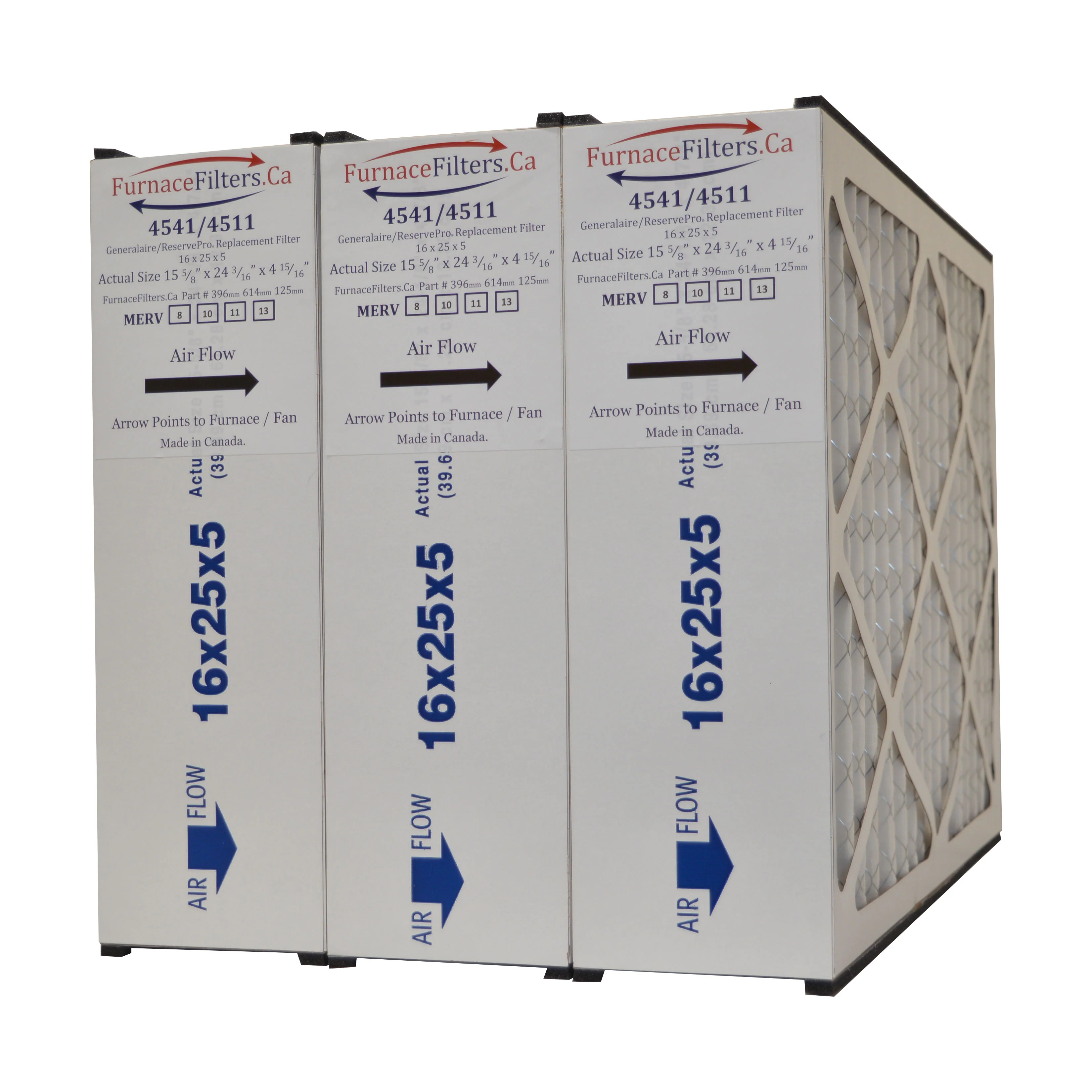 York 16x25x5 S1-MAC10162505 MERV 13. Case of 3. Made in Canada by Furnace Filters.Ca